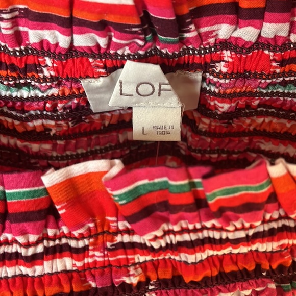 Loft Smocked Peplum Top - Picture 2 of 4